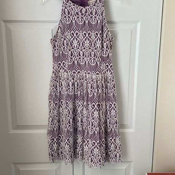 Altar'd State Womens Lace Embroidered Dress Purple Size M‎ Classic Summer - Picture 1 of 7